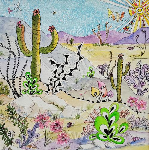 Desert Tangle I by Judy Constantine